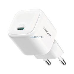   Încărcător de rețea JOYROOM cu priză Type-C (20W, GaN, încărcător rapid PD 3.0) ALB