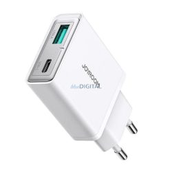   JOYROOM încărcător de rețea USB+Type-C (20W, încărcător rapid PD 3.0, subțire) ALB