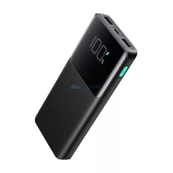 Încărcător JOYROOM 2 prize USB+Type-C (10000mAh, 25W, încărcător rapid PD, afișaj LED) NEGRU