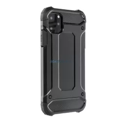   HUSĂ! - Defender Silicone Phone Protector (rezistent la șocuri, călcâi cu bule, efect metalic) BLACK Samsung Galaxy S25 Ultra (SM-S938)