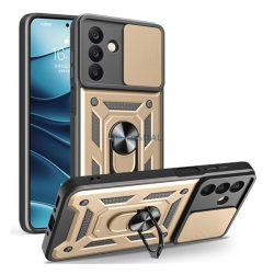   Protector de telefon din silicon Defender (rezistent la șocuri, inel de prindere, protector de cameră) GOLD Samsung Galaxy A26 5G (SM-A266)