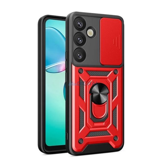 Protector de telefon din silicon Defender (rezistent la șocuri, inel de reținere, protector pentru cameră) PIROS Samsung Galaxy S25 Plus (SM-S936)