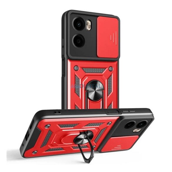 Protector de telefon din silicon Defender (rezistent la șocuri, inel de reținere, protector pentru cameră) PIROS Motorola Moto G05