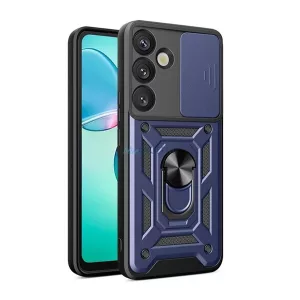 HUSĂ! - Protector de telefon din silicon Defender (rezistent la șocuri, inel de reținere, protector de cameră) Samsung Galaxy S25 (SM-S931) CLAR