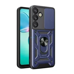   HUSĂ! - Protector de telefon din silicon Defender (rezistent la șocuri, inel de reținere, protector de cameră) Samsung Galaxy S25 Plus (SM-S936) CLAR