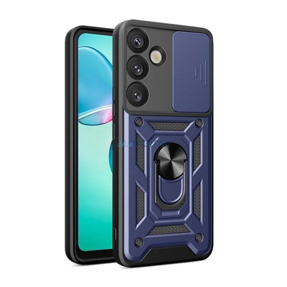 Protector de telefon din silicon Defender (rezistent la șocuri, inel de reținere, protector de cameră) Samsung Galaxy S25 Plus (SM-S936) CLAR