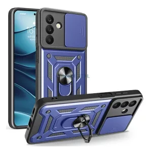 HUSĂ! - Defender silicon protector de telefon (rezistent la șocuri, inel de reținere, protector de cameră) CUTTING BLUE Samsung Galaxy A26 5G (SM-A266)