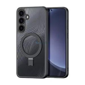 HUSĂ! - DUX DUCIS AIMO silicon telefon protector (rezistent la șocuri, protector de cameră, MagSafe, amortizor de șocuri, val) BLACK Samsung Galaxy S25 (SM-S931)