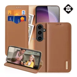   HUSĂ! - DUX DUCIS HIVO Carcasă Standing, piele naturală (FLIP, deschidere laterală, suport birou, buzunar card, RFID) BARNA Samsung Galaxy S25 Plus (SM-S936)