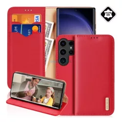   HUSĂ! - DUX DUCIS HIVO carcasă suport, piele naturală (FLIP, deschidere laterală, suport pentru desktop, buzunar pentru carduri, RFID) PIROS Samsung Galaxy S25 Ultra (SM-S938)