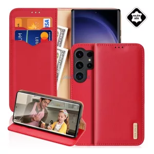 HUSĂ! - DUX DUCIS HIVO carcasă suport, piele naturală (FLIP, deschidere laterală, suport pentru desktop, buzunar pentru carduri, RFID) PIROS Samsung Galaxy S25 Ultra (SM-S938)