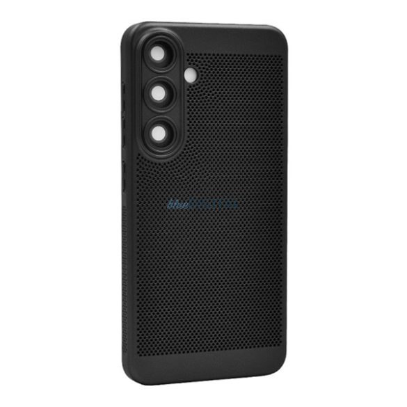 Protecție din plastic pentru telefon (respirabilă, cu găuri, protecție pentru cameră) BLACK Samsung Galaxy S25 (SM-S931)