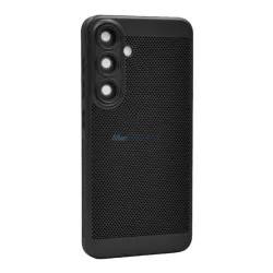   HUSĂ! - Husă din plastic pentru telefon (respirabilă, perforată, protector pentru cameră) BLACK Samsung Galaxy S25 Plus (SM-S936)