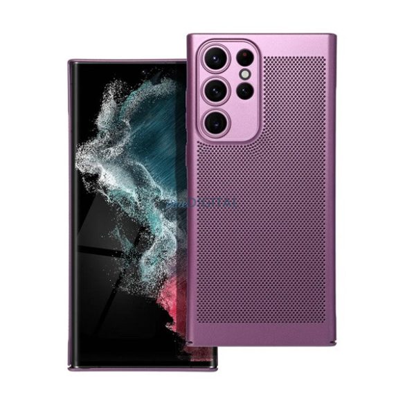 Protecție din plastic pentru telefon (respirabilă, cu găuri, protecție pentru cameră) LILA Samsung Galaxy S25 Ultra (SM-S938)