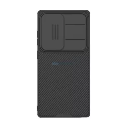   HUSĂ! - NILLKIN CAMSHIELD PRO MAGNETIC plastic protector de telefon (rezistent la șocuri, protecția camerei, magnetic, cu dungi) BLACK Samsung Galaxy S25 Ultra (SM-S938)