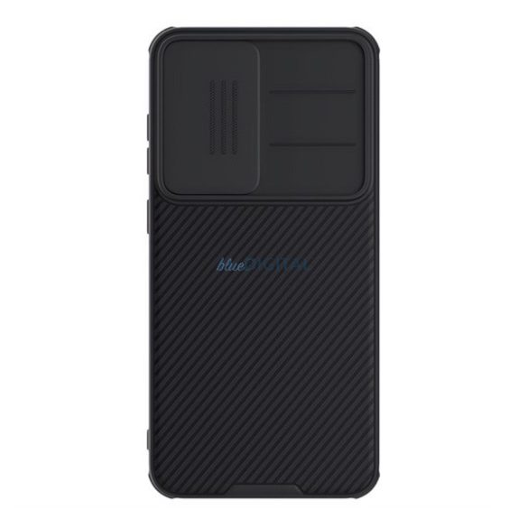 NILLKIN CAMSHIELD PRO silicon protector de telefon (rezistent la șocuri, protector de cameră, cu dungi) BLACK Samsung Galaxy S25 (SM-S931)