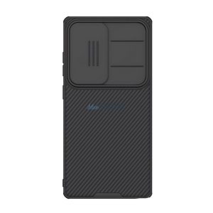 NILLKIN CAMSHIELD PRO silicon telefon protector (rezistent la șocuri, camera de protecție, cu dungi) BLACK Samsung Galaxy S25 Ultra (SM-S938)