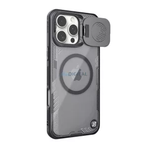 HUSĂ! - NILLKIN ICEBLADE PROP silicon telefon protector (rezistent la șocuri, protector de cameră, MagSafe) BLACK Apple iPhone 16 Pro