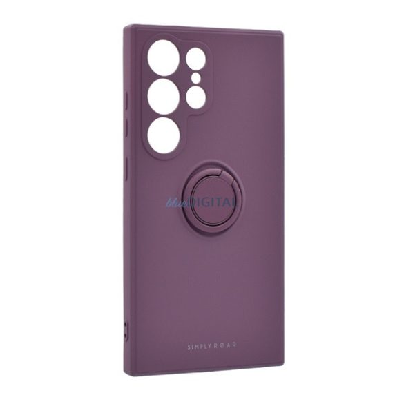ROAR AMBER Silicone Phone Protector (magnetic, cameră, inel de prindere) LILA Samsung Galaxy S25 Ultra (SM-S938)