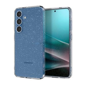 SPIGEN LIQUID CRYSTAL GLITTER silicon protector de telefon (rezistent la impact, bubble heel, mica pulbere) pentru Samsung Galaxy S25 Plus (SM-S936)