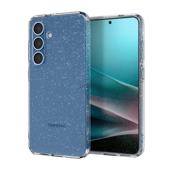 SPIGEN LIQUID CRYSTAL GLITTER silicon protector de telefon (rezistent la impact, bubble heel, mica pulbere) pentru Samsung Galaxy S25 (SM-S931)