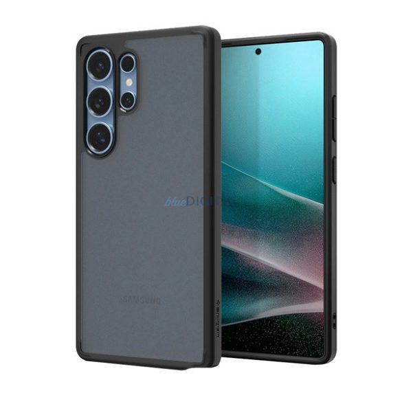 SPIGEN ULTRA HYBRID plastic protector de telefon (rezistent la șocuri, cadru cu bule, mat) BLACK/UNBATCHED Samsung Galaxy S25 Ultra (SM-S938)