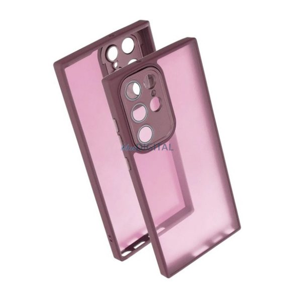 Silicon protector de telefon (rezistent la șocuri, spate acrilic, protector de cameră) LILA Samsung Galaxy S25 Ultra (SM-S938)