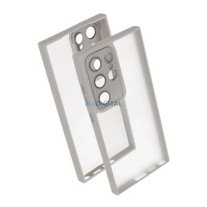 Silicon protector de telefon (rezistent la șocuri, spate acrilic, protector de cameră) CLEAR BLACK Samsung Galaxy S25 Ultra (SM-S938)