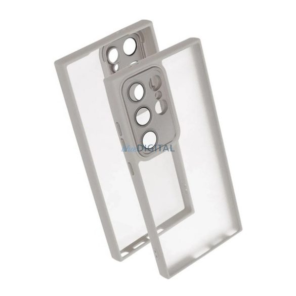 Silicon protector de telefon (rezistent la șocuri, spate acrilic, protector de cameră) CLEAR BLACK Samsung Galaxy S25 Ultra (SM-S938)