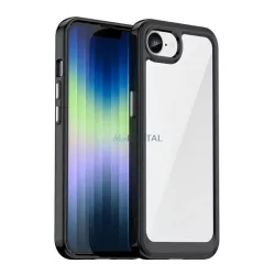   HUSĂ! - Silicon protector de telefon (rezistent la șocuri, spate transparent) BLACK Apple iPhone SE 4 (2025)