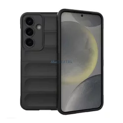   HUSĂ! - Silicon protector de telefon (rezistent la șocuri, protecție cameră 3D) BLACK Samsung Galaxy S25 (SM-S931)