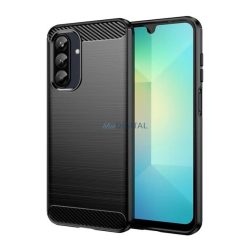   Silicon protector de telefon (rezistent la impact, bubble heel, periat, model de carbon) BLACK Samsung Galaxy A26 5G (SM-A266)