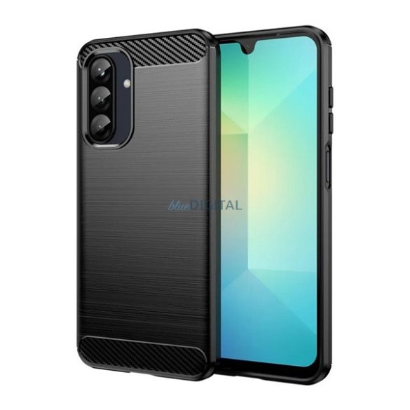 Silicon protector de telefon (rezistent la impact, bubble heel, periat, model de carbon) BLACK Samsung Galaxy A26 5G (SM-A266)