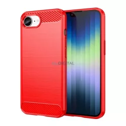   HUSĂ! - Silicon protector de telefon (rezistent la impact, bubble heel, periat, model de carbon) PIROS Apple iPhone SE 4 (2025)