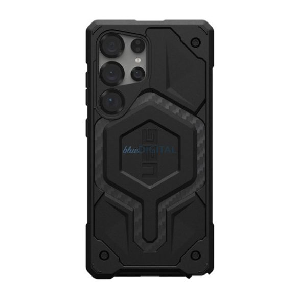 UAG MONARCH PRO silicon telefon protector (rezistență puternică la impact, model de carbon, MagSafe) BLACK Samsung Galaxy S25 Ultra (SM-S938)