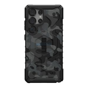 UAG PATHFINDER apărător din plastic protector de telefon (rezistență puternică la impact, călcâi pernă de aer, MagSafe, model de camuflaj) BLACK Samsung Galaxy S25 Ultra (SM-S938)