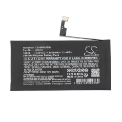   CAMERON SINO Baterie Li-Polimer (3.85V / 3500mAh, compatibilă cu Apple A3018) BLACK Apple iPhone 15