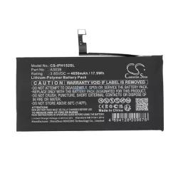   CAMERON SINO Baterie Li-Polimer (3.85V / 4650mAh, compatibil Apple A3039) BLACK Apple iPhone 15 Plus