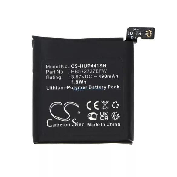CAMERON SINO Baterie Li-Polimer (3.87V / 490mAh, compatibil Huawei HB572727EFW) BLACK Huawei Watch GT 4 41mm
