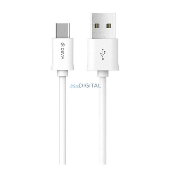 DEVIA cablu de date (USB - Type-C, 10W, încărcător rapid, 100cm) WHITE