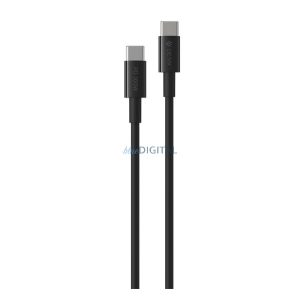 DEVIA SMART cablu de date (Tip-C - Tip-C, 100W, încărcător rapid PD, 150cm, șiret) NEGRU