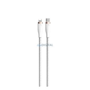 DEVIA STAR cablu de date (Type-C - lightning, 27W, 150cm, șiret) WHITE