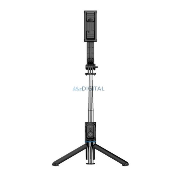 DEVIA C10 selfie stick (universal, suport trepied, reglabil, telecomandă bluetooth, 96cm, dimensiune 4.7-7") NEGRU