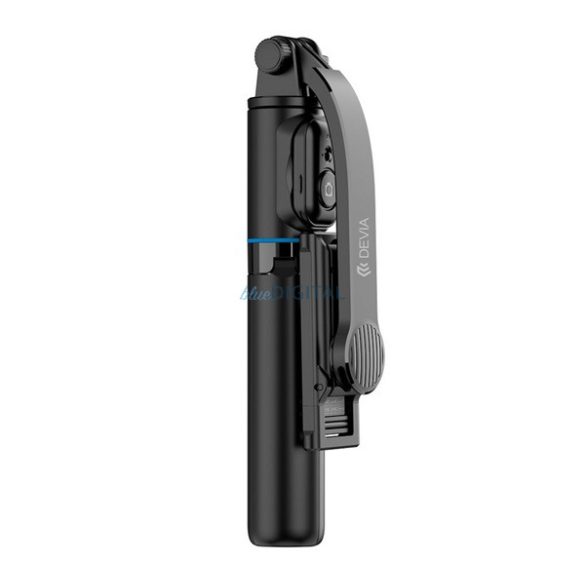 DEVIA C10 selfie stick (universal, suport trepied, reglabil, telecomandă bluetooth, 96cm, dimensiune 4.7-7") NEGRU