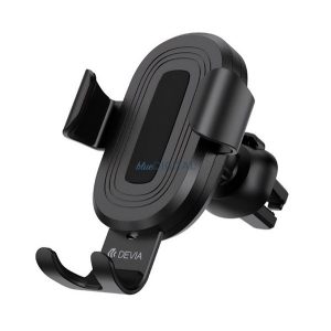 Suport auto DEVIA GRAVITY (pentru ventilație, gravitație, 360°, 10W, wireless, dimensiune 4-6.5") NEGRU