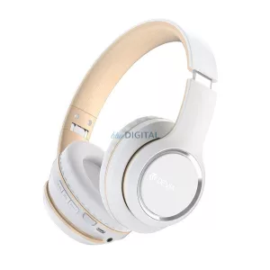 DEVIA KINTONE căști bluetooth STAREO (v5.2, microfon, anulare zgomot, pliabile) ALB