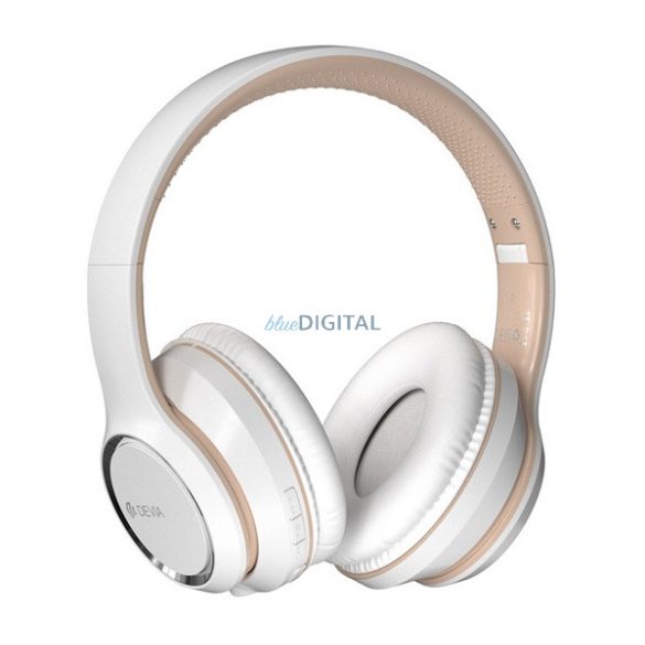 DEVIA KINTONE căști bluetooth STAREO (v5.2, microfon, anulare zgomot, pliabile) ALB