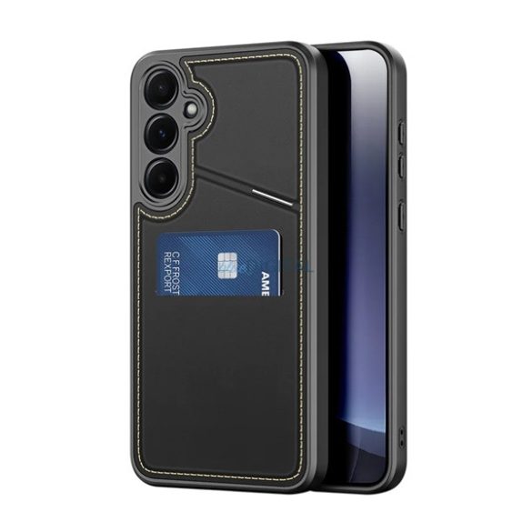 DUX DUCIS RAFI II MAG silicon telefon protector (titular de card, buzunar card, RFID, MagSafe) BLACK Samsung Galaxy S25 (SM-S931)