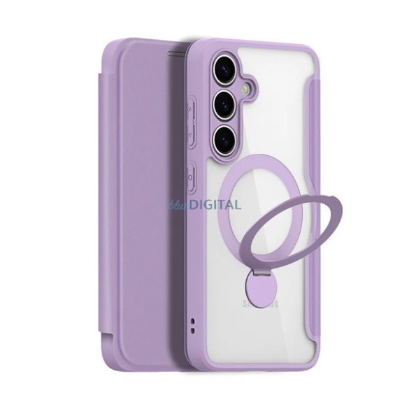 DUX DUCIS SKIN X PRO Carcasă Standing Leather Effect (FLIP, deschidere laterală, RFID, anti-reflexie, MagSafe) LILA Samsung Galaxy S25 Plus (SM-S936)