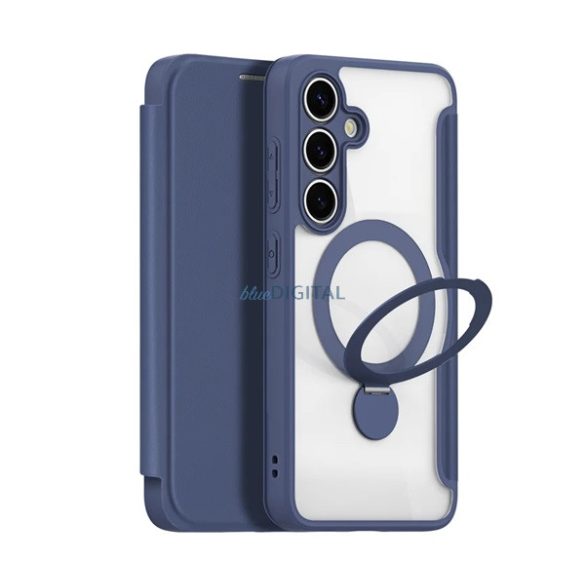 DUX DUCIS SKIN X PRO Carcasă Standing Leather Effect (FLIP, deschidere laterală, RFID, antireflex, MagSafe) CUSHION BLUE Samsung Galaxy S25 Plus (SM-S936)